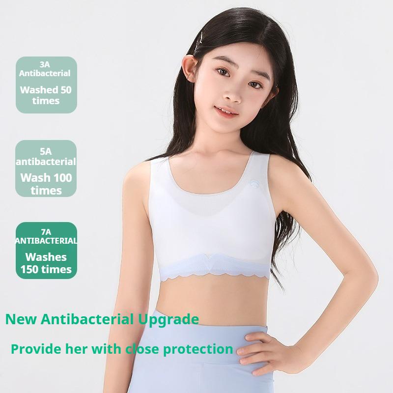 Sweet Soft Comfortable Racerback Training Vest for Growing School Girls Thin Lightweight Breathable Daily Developmental Undergarment