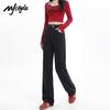 MJ STYLE 2026 High-Waist Straight Wide-Leg Jeans