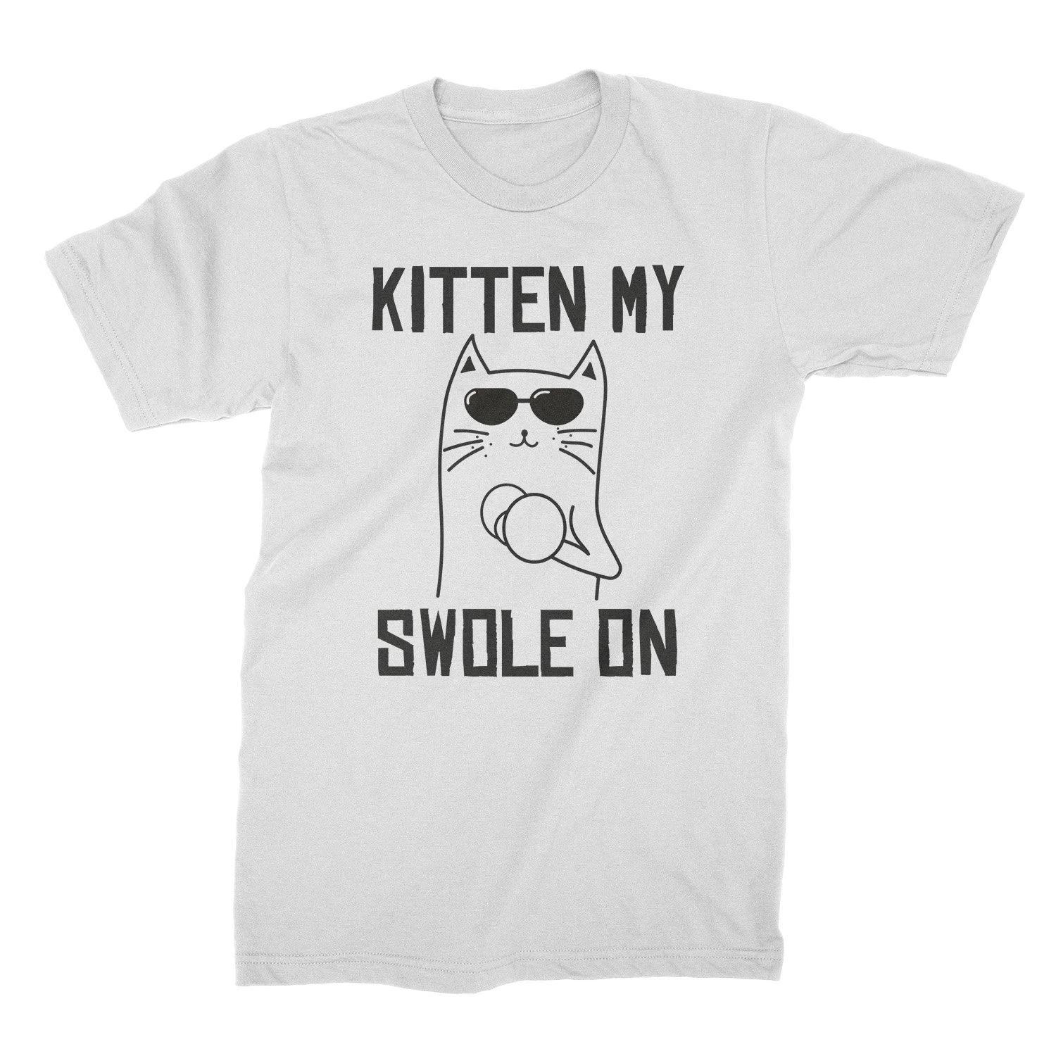 

Kitten My Swole On Shirt Cat Workout Shirt Funny Kitten T Shirt 2XL