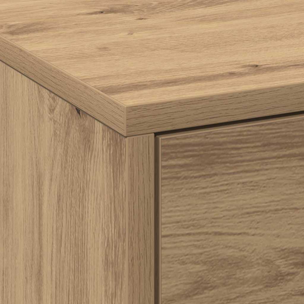 TV Stand with LED Artistic Oak Finish 165 x 34 x 40 cm