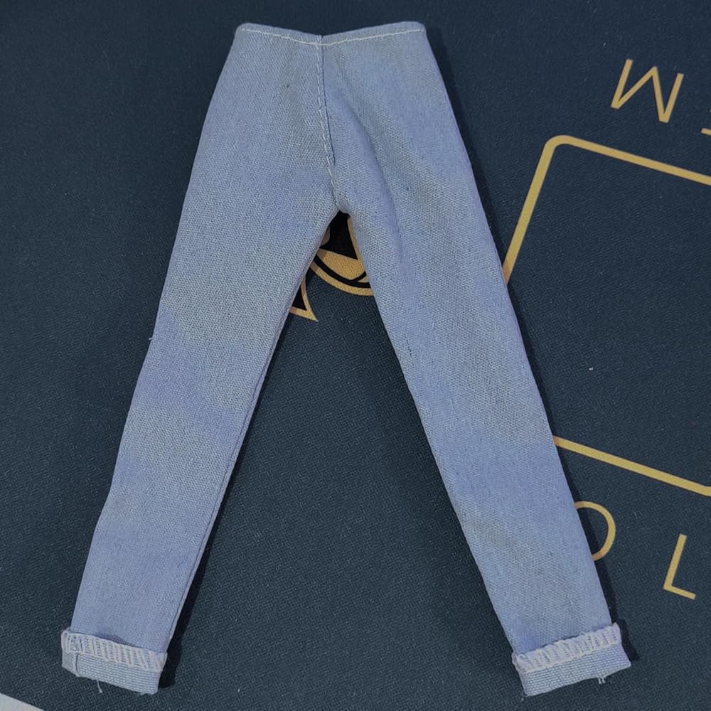 OlyOly 1/6 Doll Outfit Set T-Shirt Denim Shorts Skirt for 30cm Dolls Miniature Figure Clothing