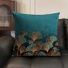 Ginkgo Leaves Luxury Cushion Cover Natural Linen Organic Fabric Double-Sided Printing Sofa Home Decor Gift Pillow Case