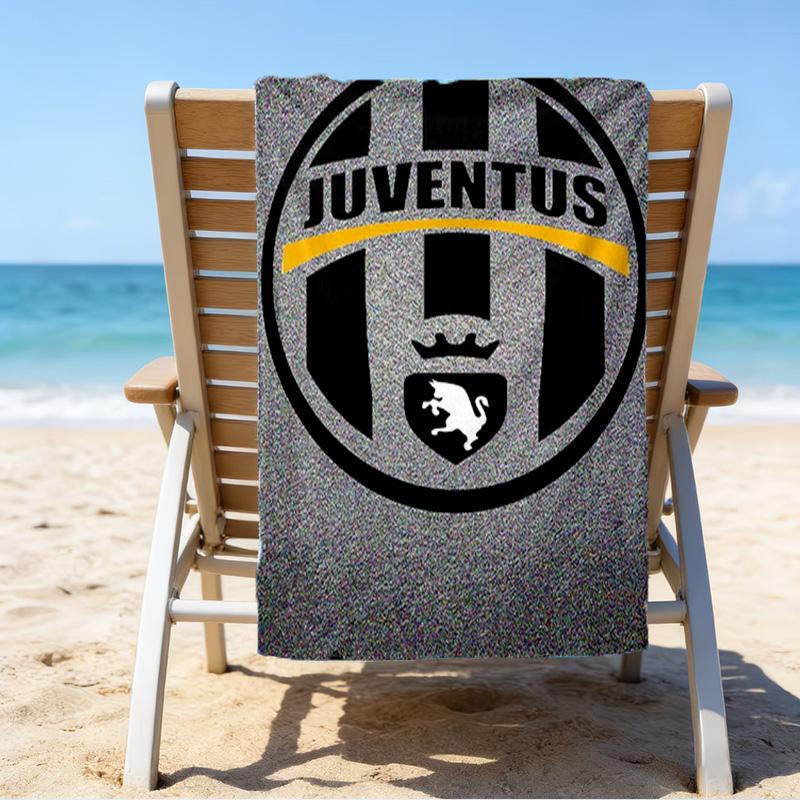 Fußball Fußballwappen Aufgedrucktes Strandtuch, Superweiche Mikrofaser, Perfektes Geschenk Geburtstag, für Pool, Strand, Reisen, für Familie und Freunde