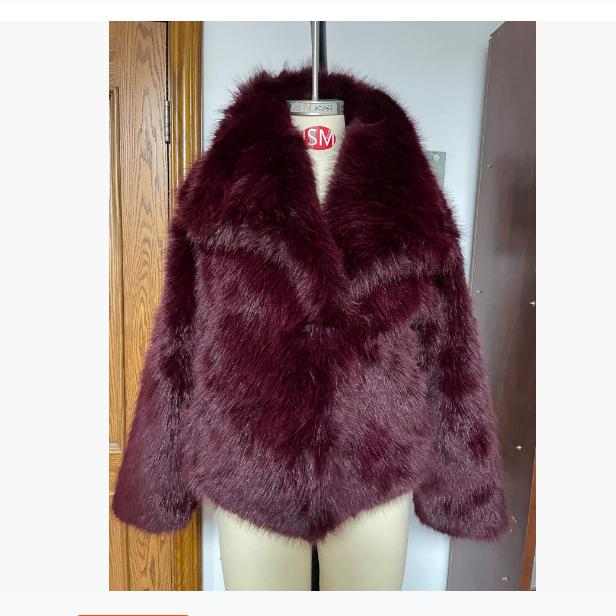 Fur Big Lapel Faux Fur Coat Short Fashion Fox Fur Coat Fluffy Plush Women's Clothing