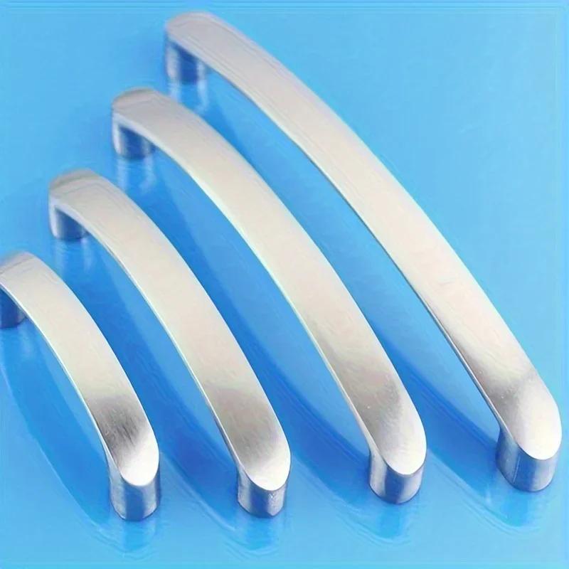 6pc Modern Brushed Aluminum Cabinet Handles, Suitable for Cabinets, Drawers Handles - Upgrade Your Kitchen with Style!