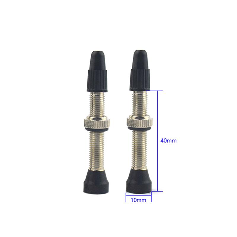 2Pcs 40/60Mm Brass  Alloy Stem Bicycle F/V Presta Tubeless Tire Valve Road Bike