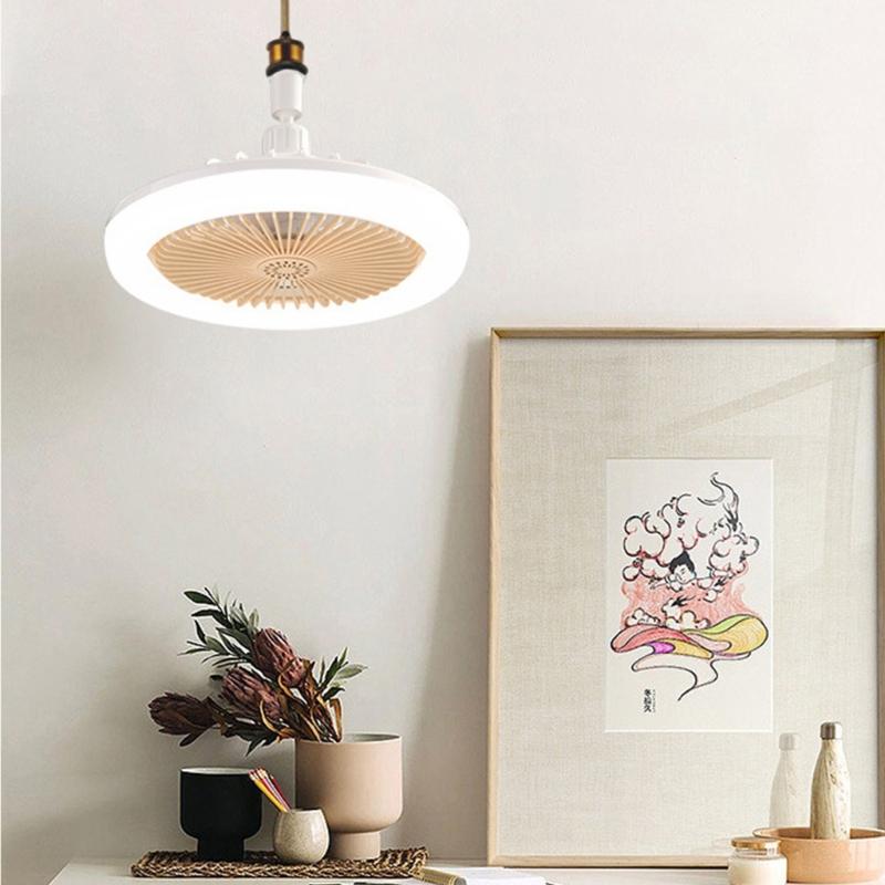 LED Deckenleuchte mit Ventilator-Timer Deckenventilatorleuchten 3 Windgeschwindigkeiten Stufenloses Dimmen Licht Moderne Ventilatorbeleuchtung