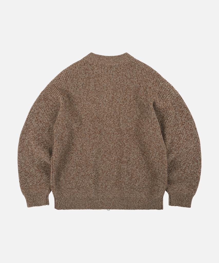 Frizmworks Tweed Wool Zip Up Cardigan _ Brown