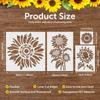 Large, Garden Sunflowers, Flowers, DIY, Hollow Out Painting Template, Made of PET Material, Easy To Clean, Artistic Decoration