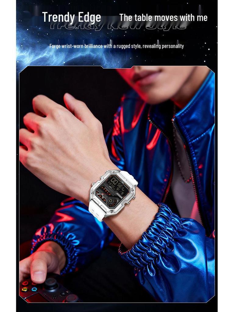 SANDA Men's Luxury Quartz Watch - Steel Band, Waterproof, Three-Time Zone, Versatile for Casual and Workplace Wear.