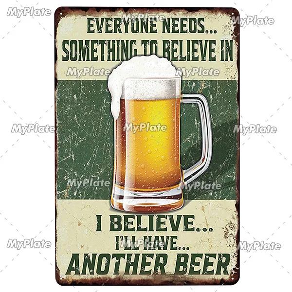 KALTEN BIER Metall Zeichen Vintage Plaque Alkohol Zinn Zeichen Platte Wand-dekor Für Bar Club Mann Cave Kunst Malerei  geschenk