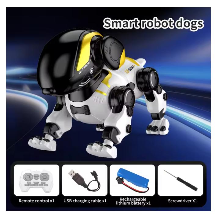 

Робот-собака на пульті керування Emo RC Robot Голосовий Інтелектуальний Ходячий Танцюючий Інтерактивний Домашній Улюбленець Цуценя Грати Милі Дитячі Іграшки для Дітей