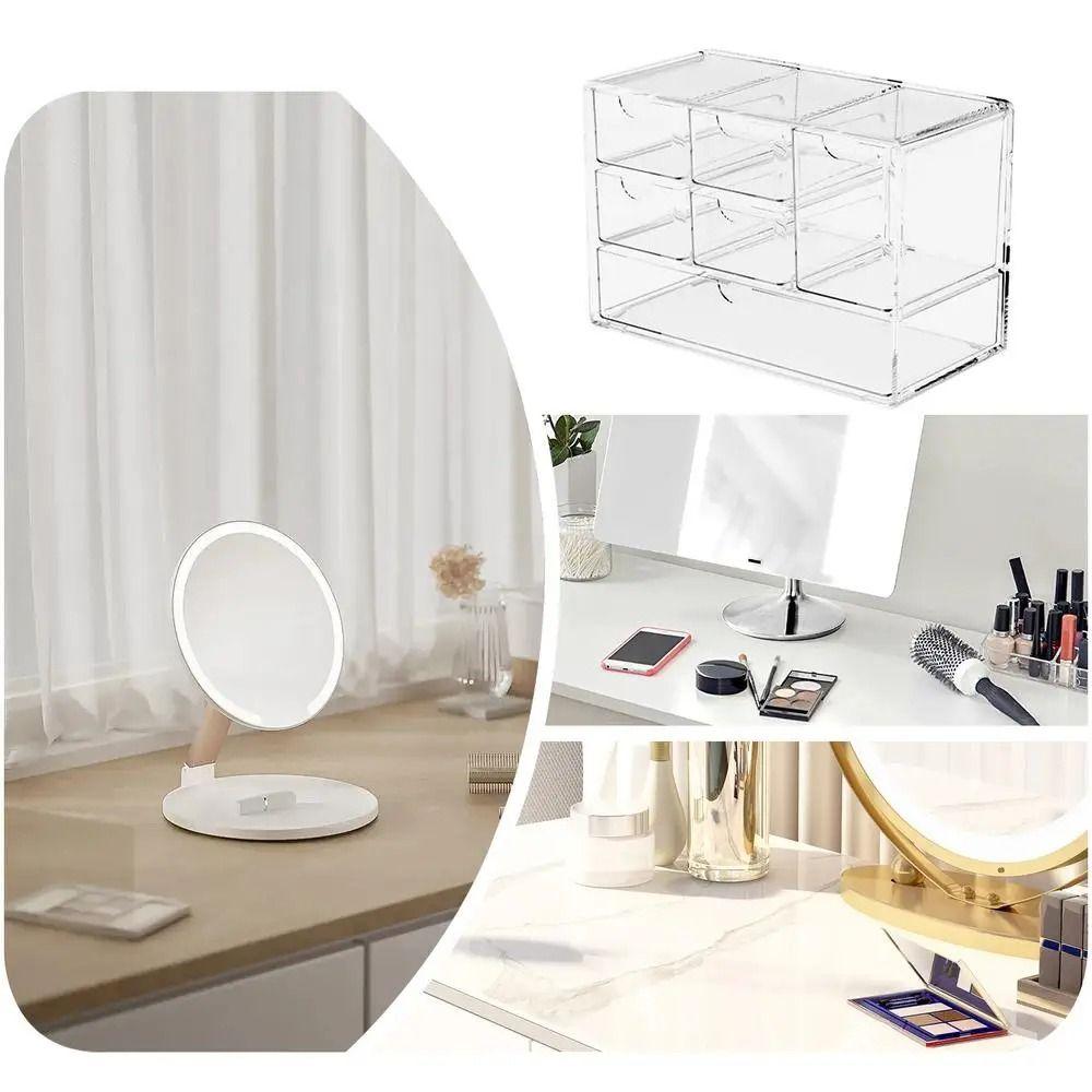 Large-capacity Makeup Storage Drawers Multi Grid Cabinet Desktop Organizer Bedroom