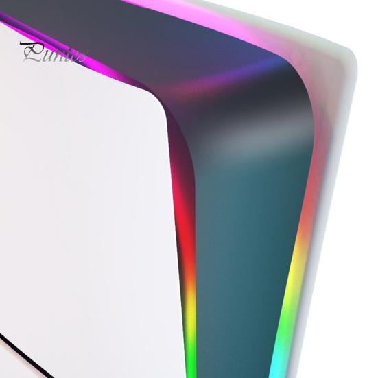 RGB-LED-Lichtstreifen für PS5 Slim Disc und Digital Edition, 8 Farben, 400 Effekte, DIY, flexible Spielkonsole, Farbwechsel, Dekoration, Lampenring-Kit