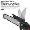 6 Inches Wood Cutter With 2 Battery 3000W 88V Mini Electric Chain Saw Pruning Chainsaw Woodworking Pruning Saw Garden Tool