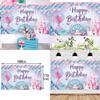 Mermaid Birthday Party Backdrop Fabric For Childrens Event Decoration