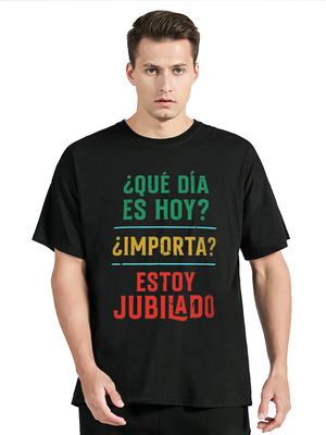 I Retired T-shirt Vintage Funny Spanish Text Retirement Dad Grandpa Gift Tee Tops Casual Cotton Soft T Shirt Clothing