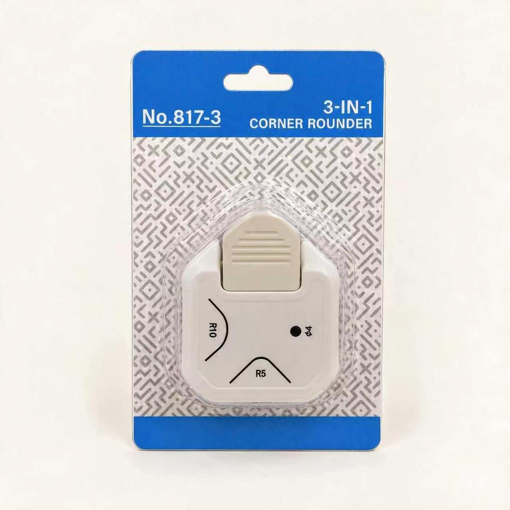 Three-in-One Multi-Angle Corner Trimmer: Flower, Flat, Round Cutter for Cards and Paper