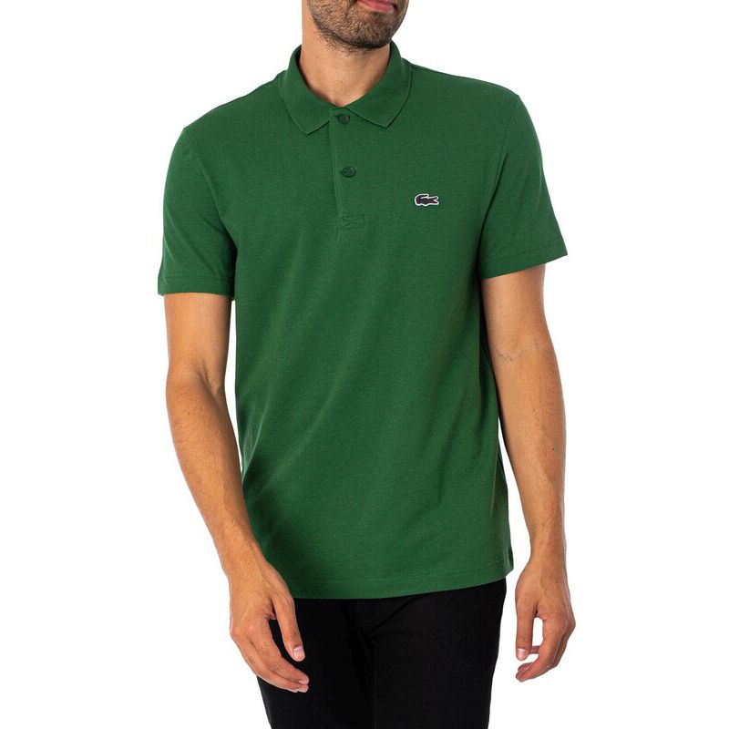 Lacoste Polo Shirt - Men's Polo Shirt Cotton Green DH5522-132 Regular-Fit ORIGINAL