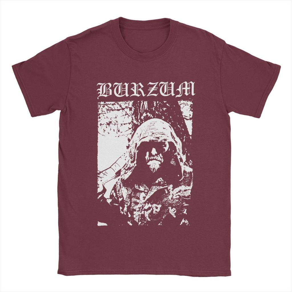 Camiseta de Hombre Burzum Impresionante Camisetas de Algodón Manga Corta Camiseta Cuello Redondo Ropa Talla Grande