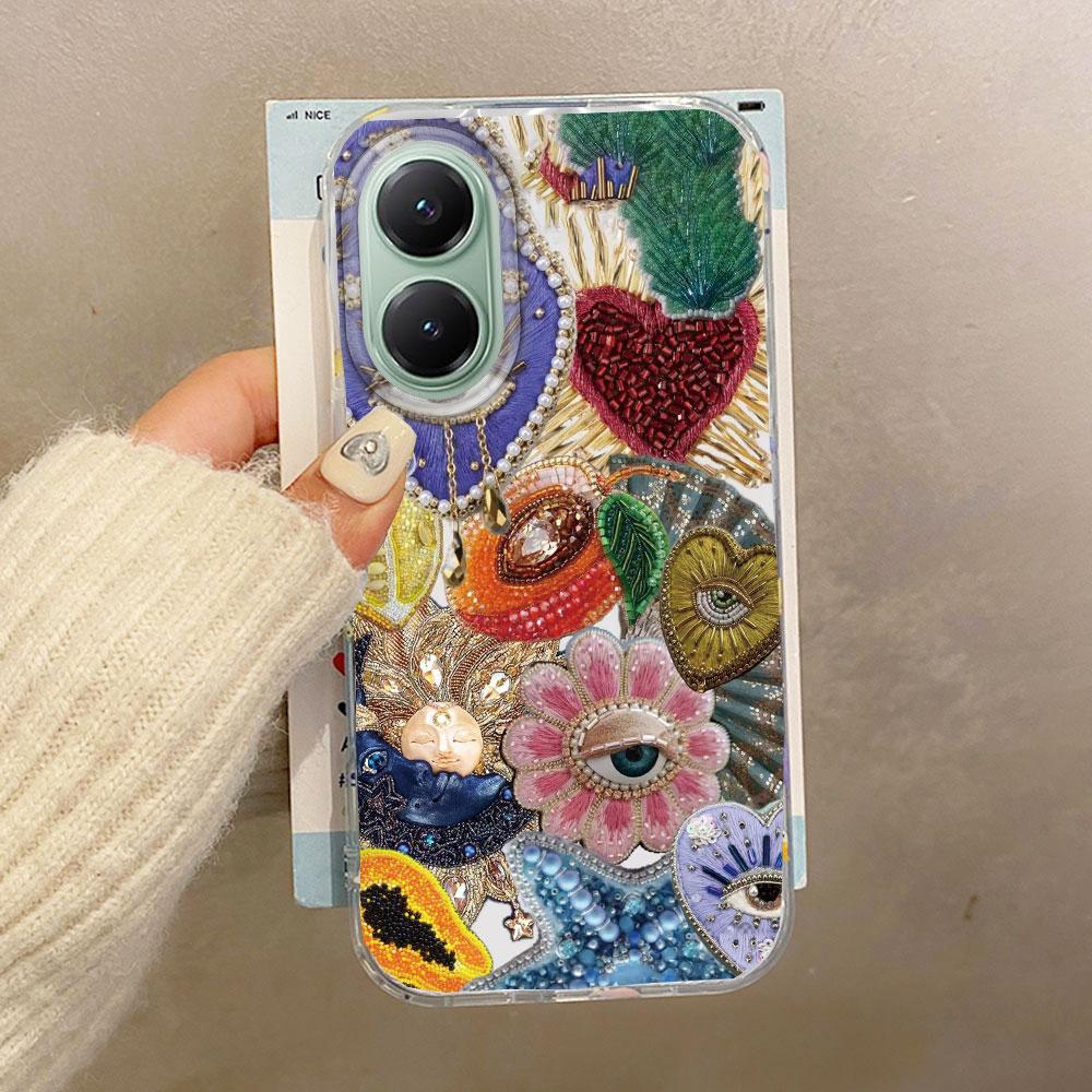 Planet Fruit Sun Eye Water Texture Women Girls Phone Case for Xiaomi Poco X5 X7 M6 Pro X6 X3 Pro NFC C75 C71 C65 C61 M5S Cover