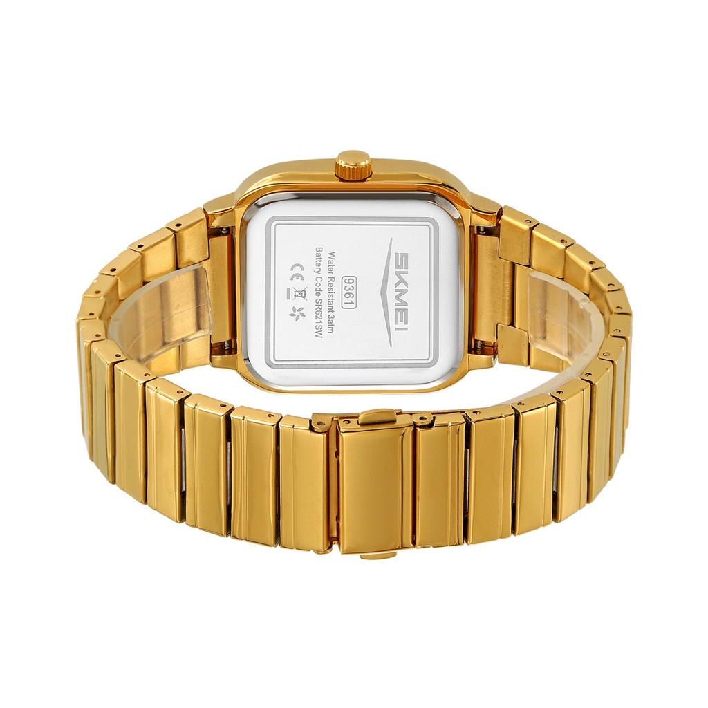 SKMEI Square Gold Men's Quartz Watch Waterproof Fashion Sport Watches for Men Clock Reloj Hombre