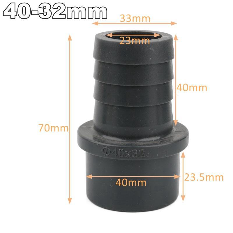 Conectores de UPVC de 16/20/32/40/50/63 mm Conector para Riego de Jardín Adaptador para Tubo Flexible Suave Accesorios para Tuberías de Agua