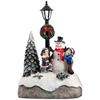 Christmas Decoration, Snow Houses With Colorful Flashing Led Lights Christmas Resin House Micro- Landscape Christmas