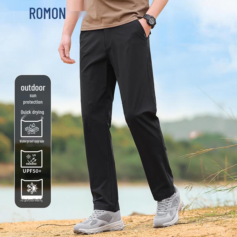 ROMON Men's Ice Silk Quick-Dry Outdoor Casual Pants