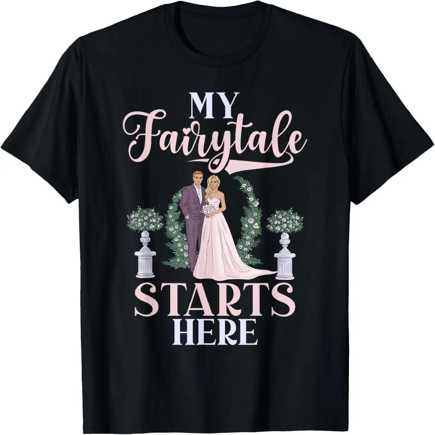 My Fairytale starts here Bride T-Shirt S