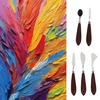 5 Pcs Painting Mixing Scraper Painting Spatula Set Palette Scraper Set Painting Tool for Canvas Painting