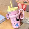 Doodle Insulated Water Bottle With Straw And Thickened Body For Daily Hydration