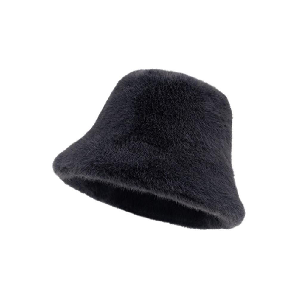 Faux Fur Plush Fisherman Hat Leopard Print Panama Hat Cozy Fluffy Fur Hat For Women Girls