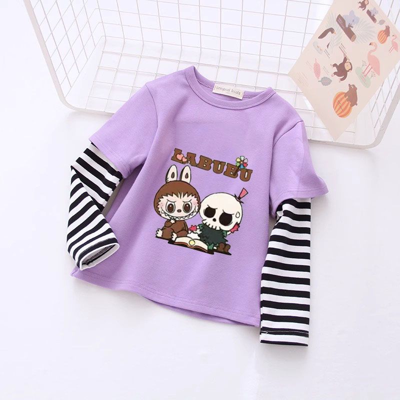 Spring and Autumn Girls'  Casual Base Shirt Children's Top