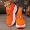 Large size fly-woven casual single shoes for women's spring and summer new lightweight outer wear platform TEUM single shoes for women