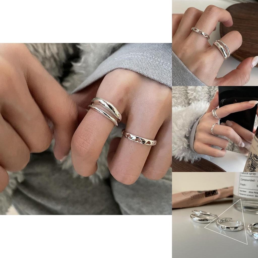 Shaped Contemporary Heart Ring For Women With Adjustable Opening For Wear Versatile