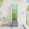 Vidaxl Raised Planter with Greenhouse, Rattan Look, 40X40X139 Cm