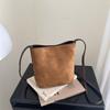 Autumn Niche Retro Suede Leopard Print Bag Women's New Fashion Underarm Bag Simple Large-capacity Bag