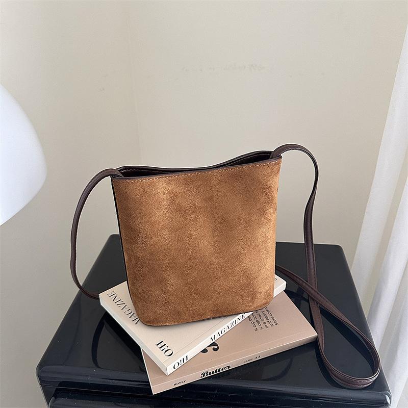 Autumn Niche Retro Suede Leopard Print Bag Women's New Fashion Underarm Bag Simple Large-capacity Bag
