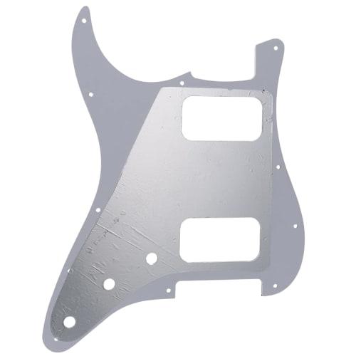 Musiclily Pro 11-Hole Round Corner HH Stratocaster Pickguard with 2 Humbuckers for American/Mexican Fender Standard Stratocaster Electric Guitars, Tor