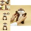 Otter Plush Toy Realistic Animal Stuffed Doll With Pp Cotton Filling For Kids Gift