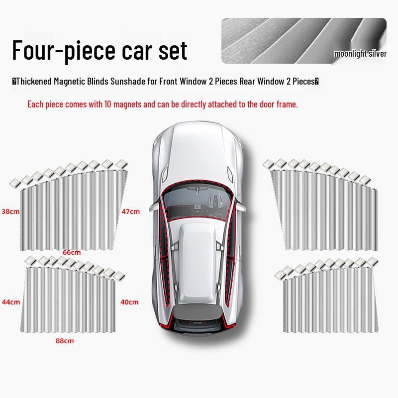 Car Sun Shade Side Window Privacy and Heat Insulation Curtain with Suction Cup
