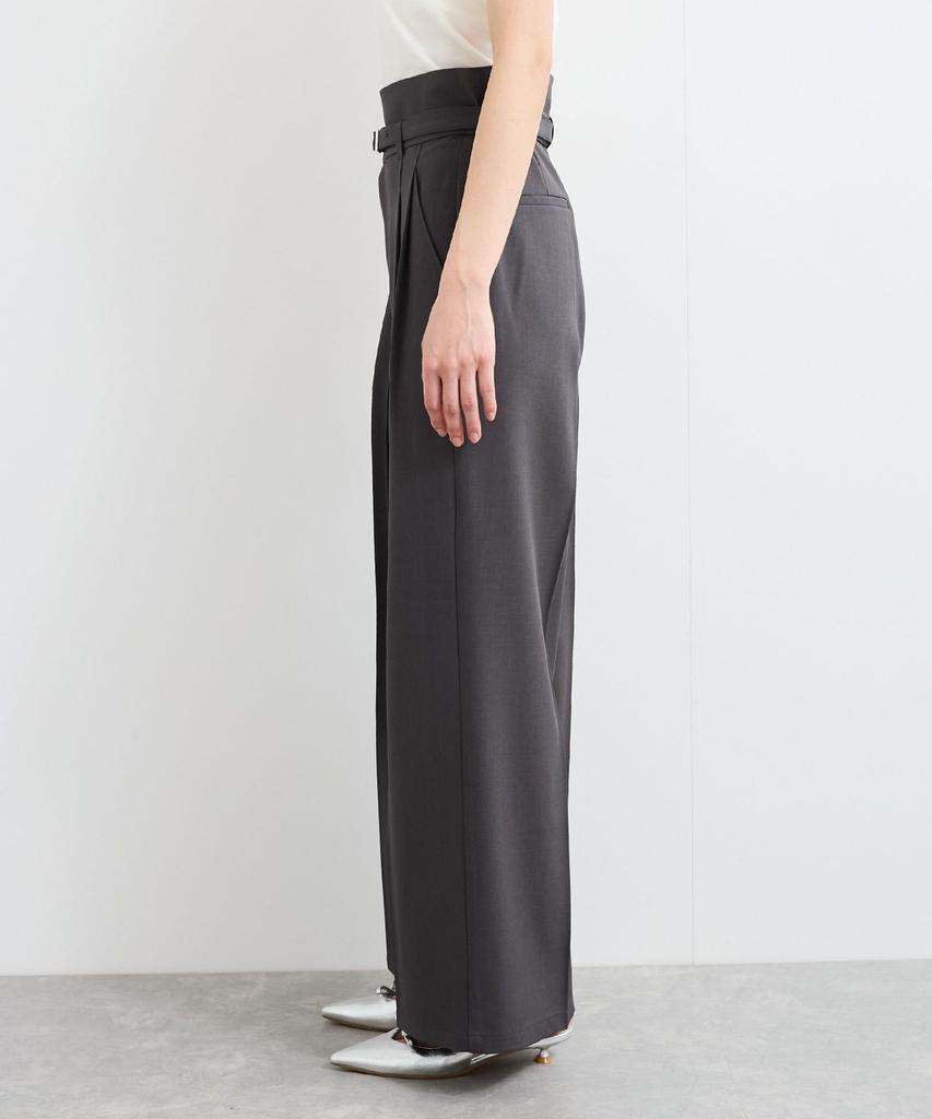 Bis Slacks with Belt Size Sax Women's Wrinkle-Resistant, Cool-to-the-Touch Wide-Leg Detail, BVS15100, (48)