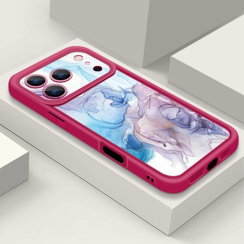 Colorful Marble Case For iPhone 17 Pro Max Case iPhone 16 15 14 13 Pro Max 11 17e 16e Shockproof Bumper Soft Silicone Phone Cover Cases