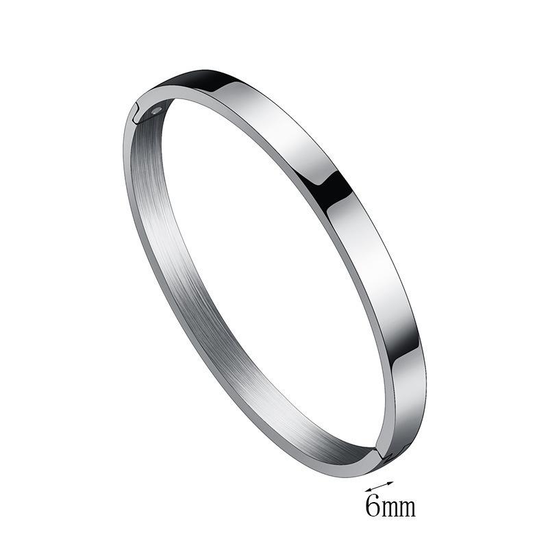 Personalized Bracelet for Women Female Width 4/6mm Custom Engraved Name Bracelets Bangle Stainless Steel