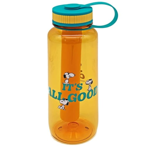 Onishi Ken PEANUTS Drink Bottle, Orange with Ice Tube, PL-2201