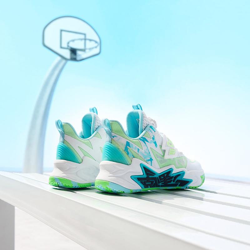 Anta Kids Cement Crusher Comfortable Sports Non-Slip Shock Absorbing Wear-Resistant Low-Top Basketball Shoes Kids Basketball Shoes 312321124H-4