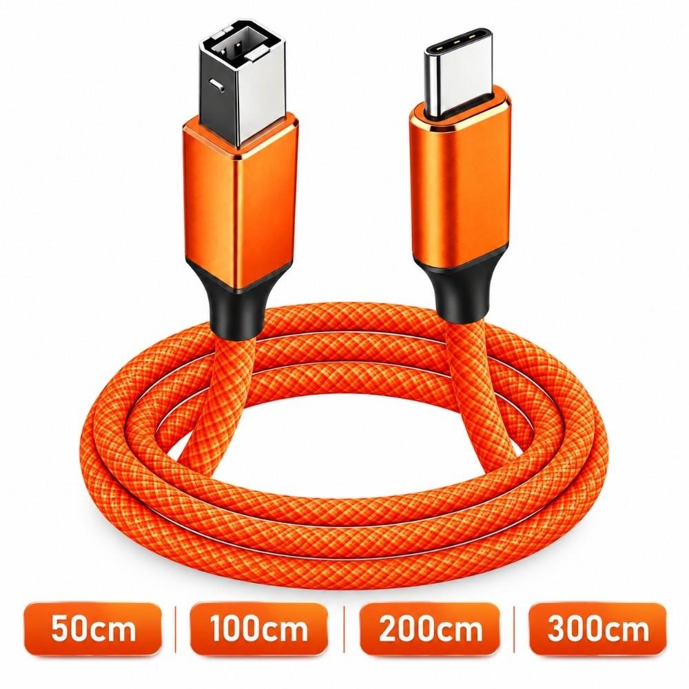 USB 2.0 USB-C Printer Cable 480Mbps Scanner Connection Cable USB-B Data Cord Fax Machine