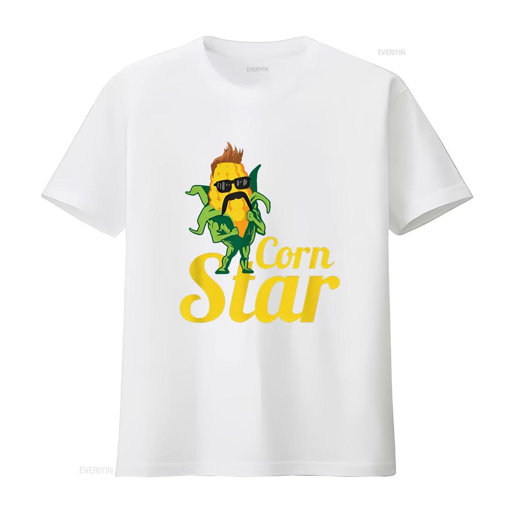 Occhiali da Sole a Forma di Stella di Mais Baffi Maglietta Mais vintage Lavata streetwear abbigliamento designer Unisex Stiloso Morbido grafico