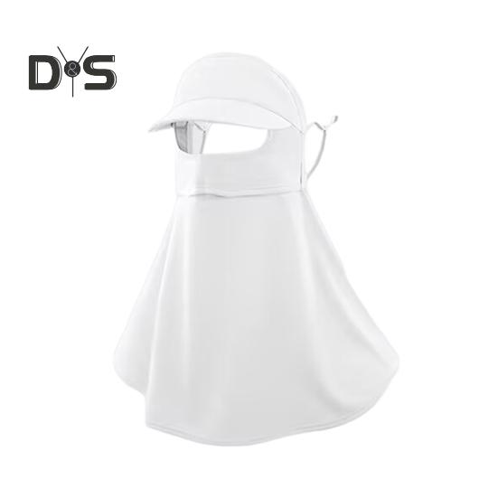 

Солнцезащитная маска для лица с защитой от солнца UPF50+, легкая шелковая шляпа от солнца, закрывающая шею на 360 градусов светло-серый